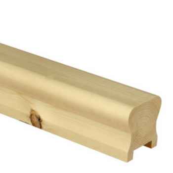 Product photograph of HDR2400/32P  Pine Handrail 2400 x 59 x 59mm Pine Handrail (HDR2400/32P)