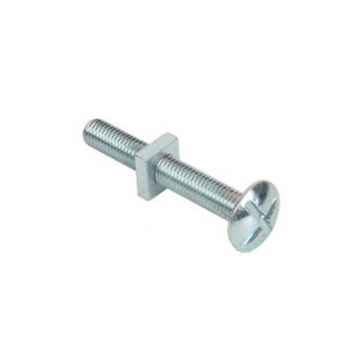 Product photograph of Roofing Bolt and Nut M6 x 40mm BZP 25 Pack 