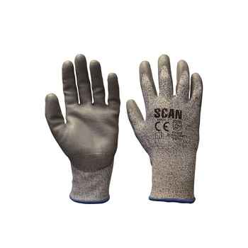 Image of Scan PU Coated Cut 5 Grey Liner Gloves