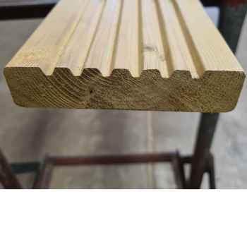 Product photograph of 32 x 125 Decking UC3 Treated Grooved/Smooth  PEFC 