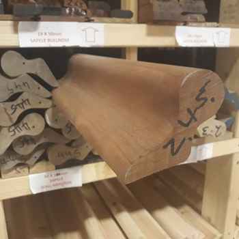 Image of Sapele Wall Handrail (pigs ear)